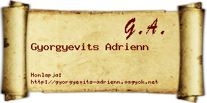 Gyorgyevits Adrienn névjegykártya
